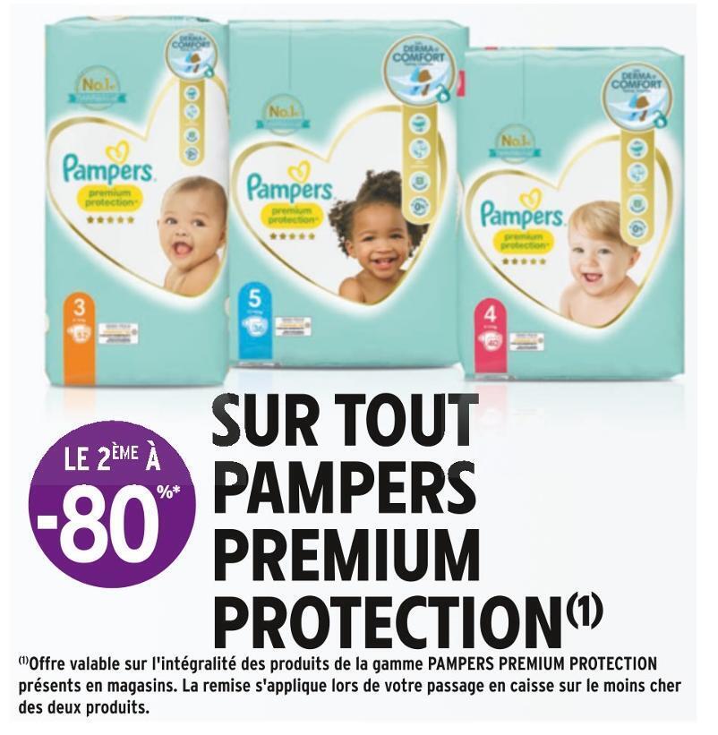 Promo Pampers bon plan sur tout pampers premium protection chez Intermarché