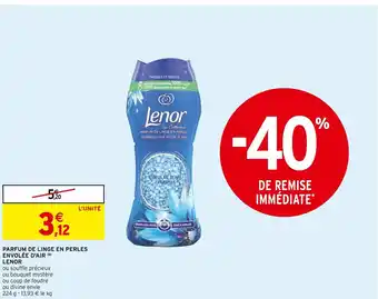 Intermarché Lenor parfum de linge en perles envolée d'air offre