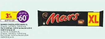 Intermarché Mars barres chocolatées xl offre