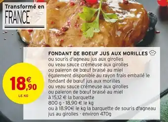 Intermarché Fondant de boeuf jus aux morilles offre