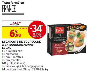 Escal escargots de bourgogne à la bourguignonne