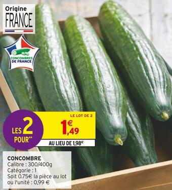 Intermarché Concombre offre