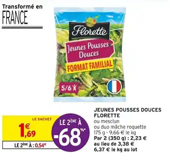 Intermarché Florette jeunes pousses douces offre