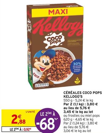 Intermarché Kellogg's céréales coco pops offre