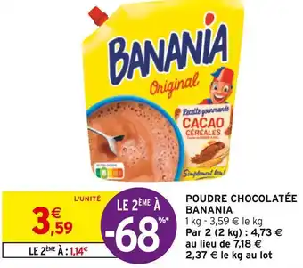 Intermarché Banania poudre chocolatée offre