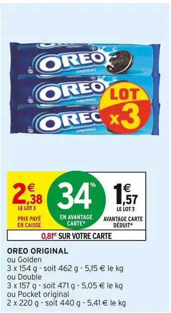 Intermarché Oreo oreo original offre