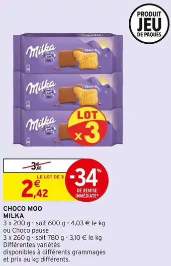 Intermarché Milka choco moo offre