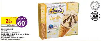 Intermarché Adélie cônes vanille offre