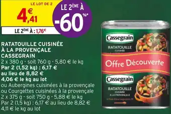 Intermarché Cassegrain ratatouille cuisinée à la provençale offre