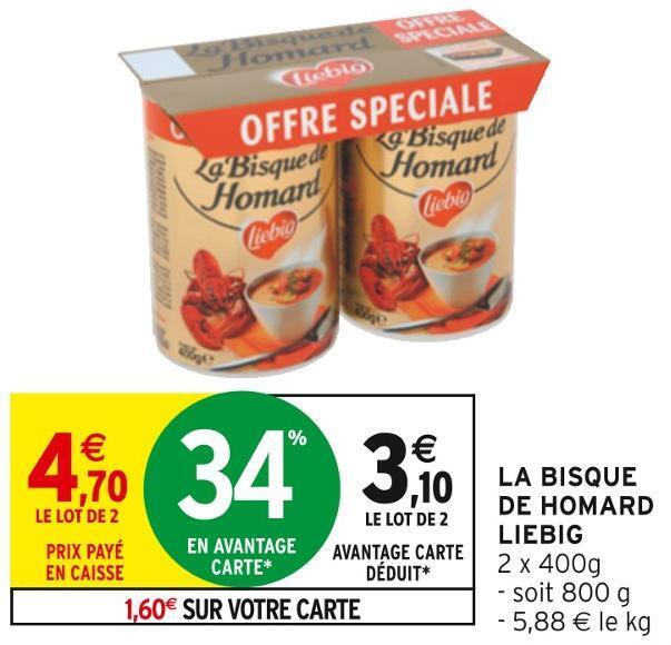 Promo Liebig la bisque de homard chez Intermarché
