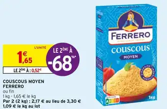 Intermarché Ferrero couscous moyen offre