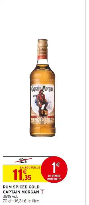 Intermarché Captain morgan rum spiced gold offre