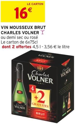 Intermarché Charles volner vin mousseux brut offre