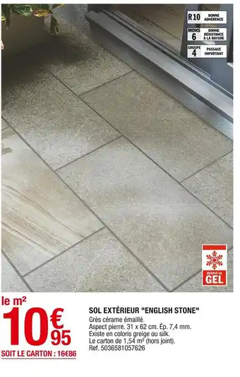 Brico Dépôt Sol extérieur "english stone" offre