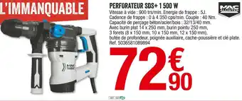 Mac allister perforateur sds+ 1 500 w
