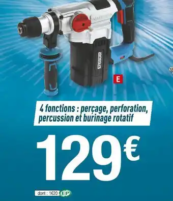 Brico Dépôt Erbauer marteau perforateur sds+ 1 500 w offre