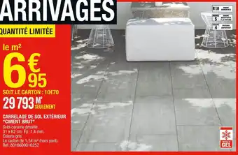 Brico Dépôt Carrelage de sol extérieur "ciment brut" offre