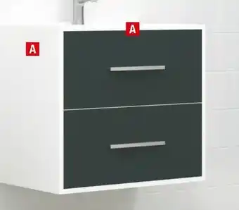 Brico Dépôt Ensemble meuble + vasque + armoire miroir "celia" l. 80 cm offre