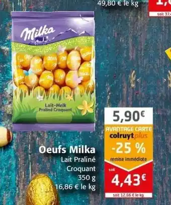 Colruyt Oeufs Milka offre