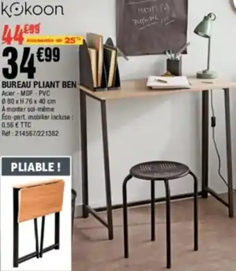 La Foir'Fouille Bureau pliant ben offre
