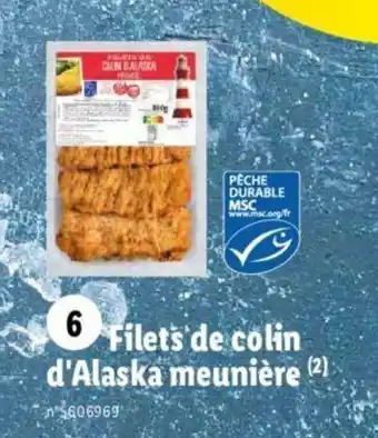 Lidl Filets de colin d'alaska meunière offre