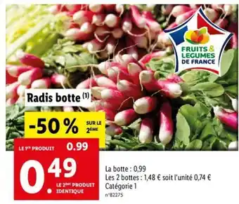 Lidl Radis botte offre