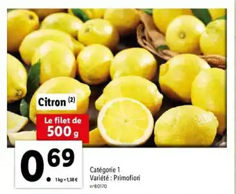 Lidl Citron offre