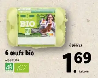 Lidl 6 œufs bio offre
