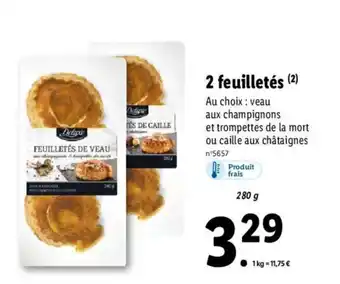 Lidl 2 feuilletés offre
