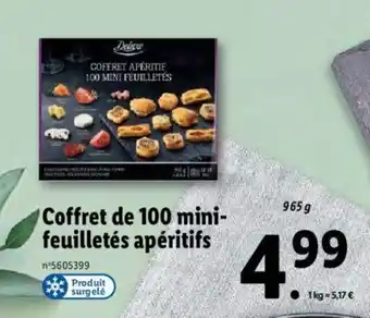 Lidl Coffret de 100 mini feuilletés apéritifs offre
