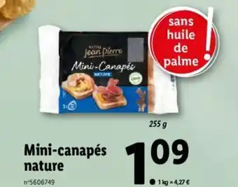 Lidl Mini-canapés nature offre