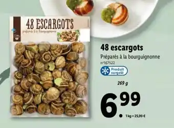 Lidl 48 escargots offre