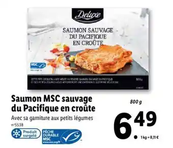 Lidl Saumon MSC sauvage du pacifique en croûte offre