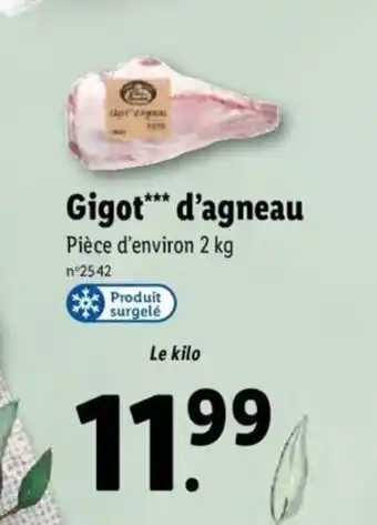 Lidl Gigot d'agneau offre