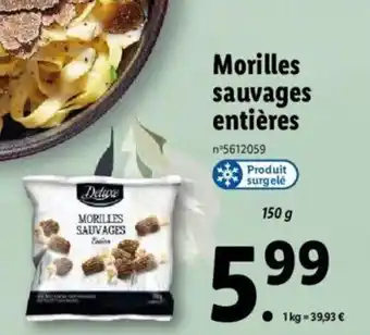 Lidl Morilles sauvages entières offre