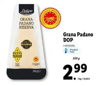 Lidl Grana padano DOP offre