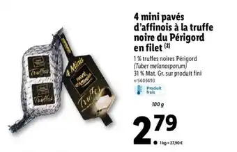 Lidl 4 Mini pavés d'affinois à la truffe offre