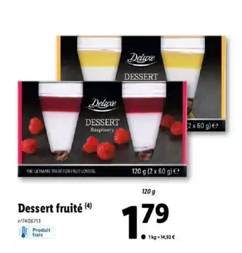 Lidl Dessert fruité offre