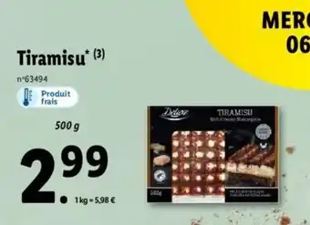 Lidl Tiramisu offre