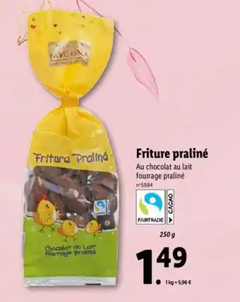 Lidl Friture praliné offre