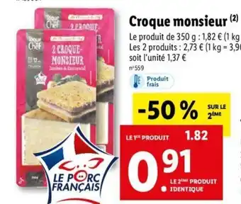 Lidl Croque monsieur offre
