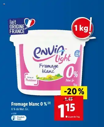 Lidl Fromage blanc offre