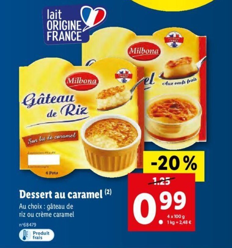 Promo Dessert au caramel chez Lidl