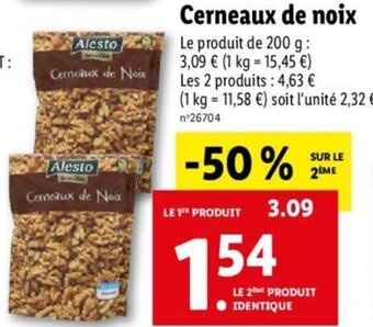 Lidl Cerneaux de noix offre