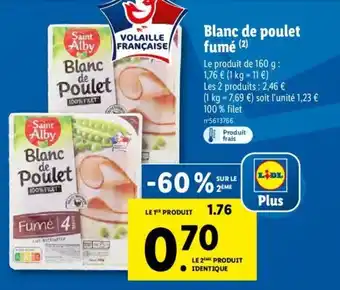 Lidl Blanc de poulet fumé offre