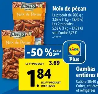 Lidl Noix de pécan offre