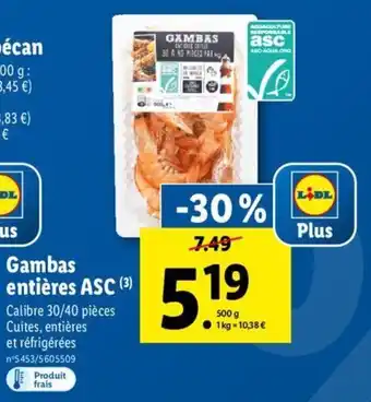 Gambas entières ASC
