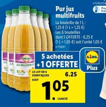 Lidl Pur jus multifruits offre
