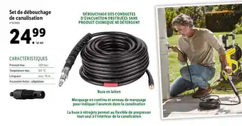 Lidl Set de débouchage de canalisation offre
