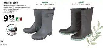 Lidl Bottes de pluie offre